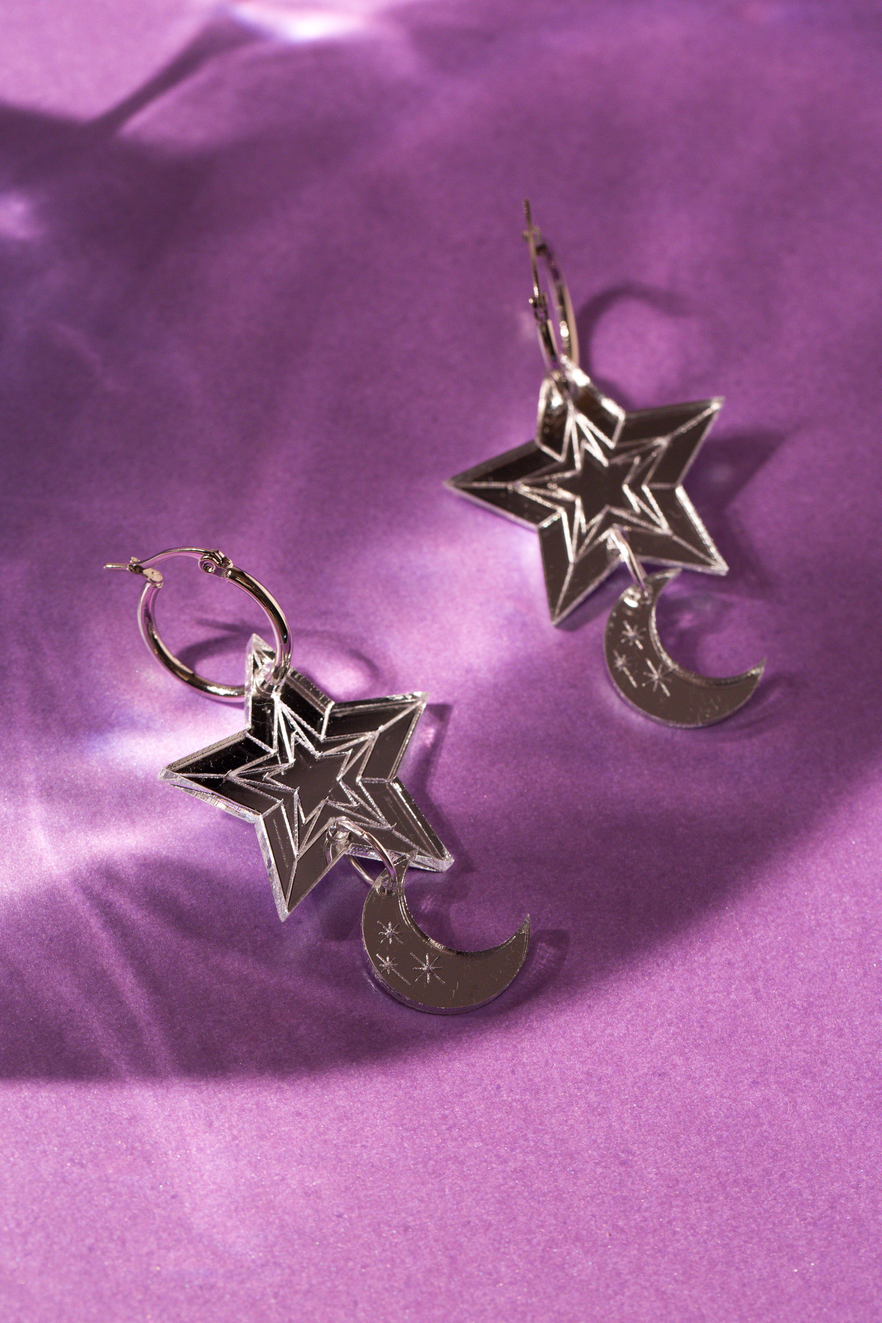 Moon &amp; Star Hoop