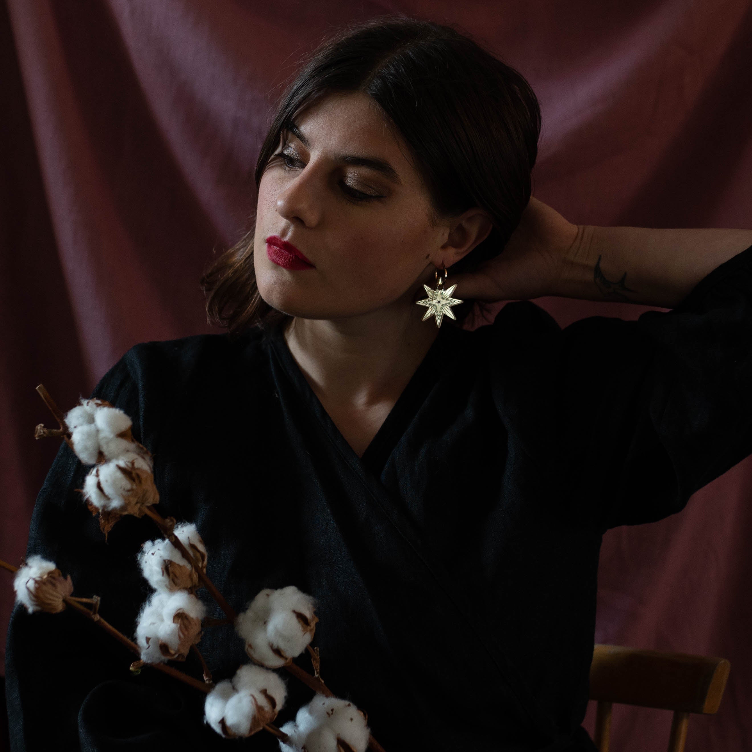 Boucles d'oreilles créoles étoiles en édition limitée