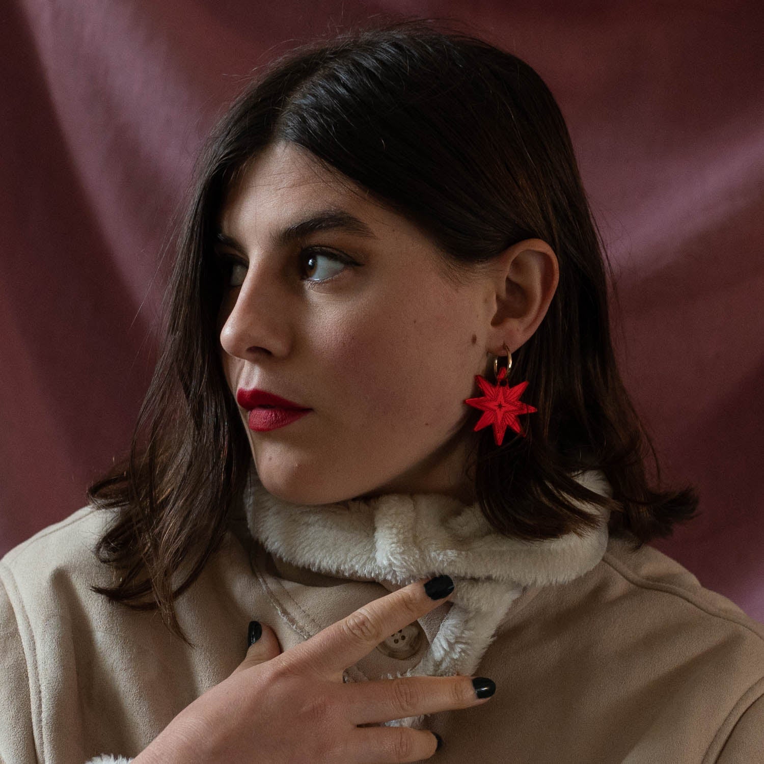 Boucles d'oreilles créoles étoiles en édition limitée
