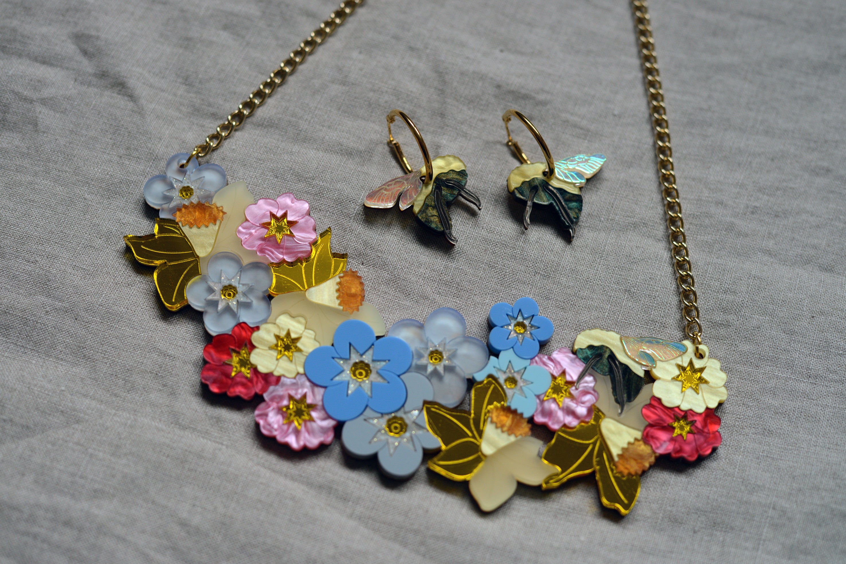 Spring Bouquet Statement Necklace