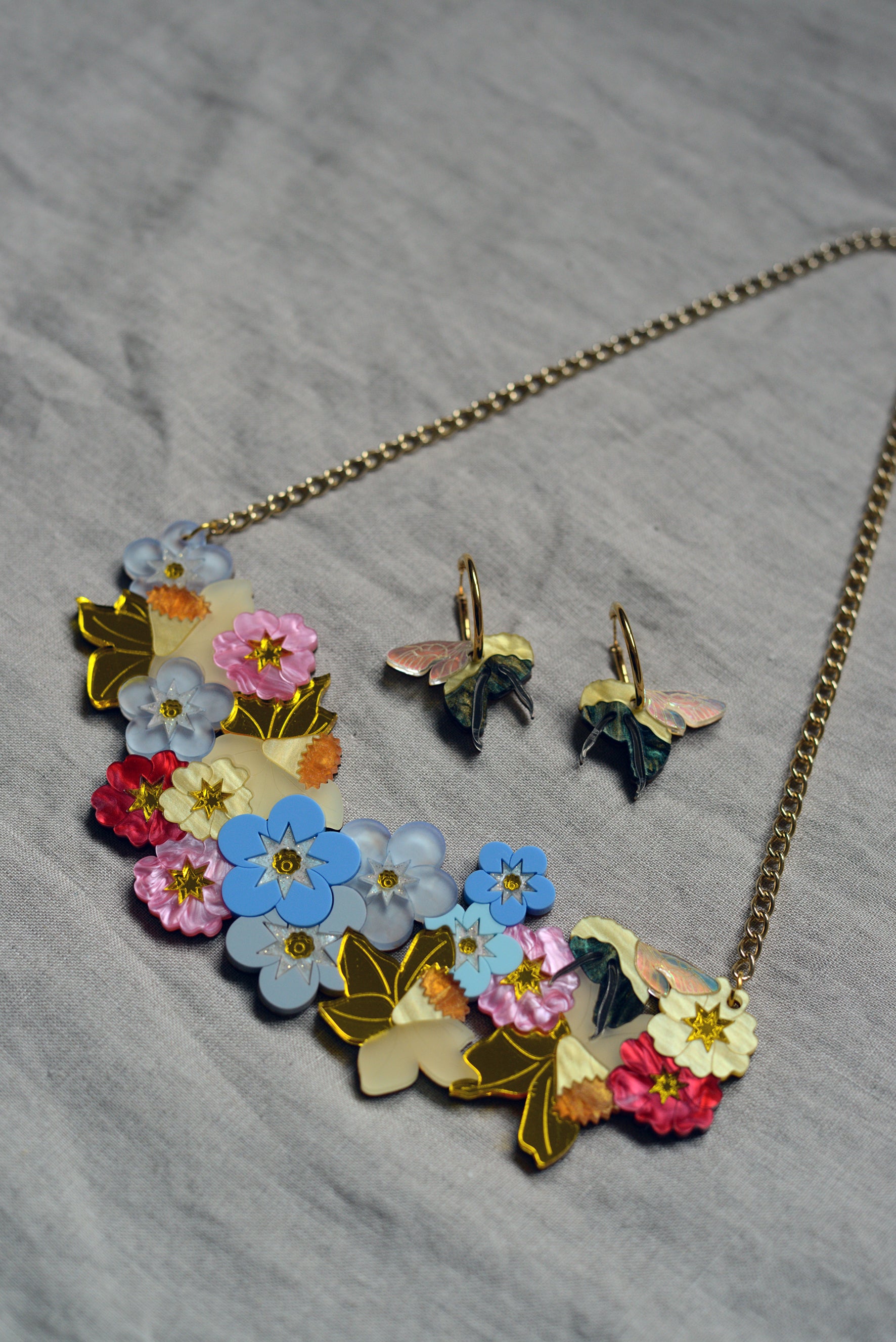 Spring Bouquet Statement Necklace