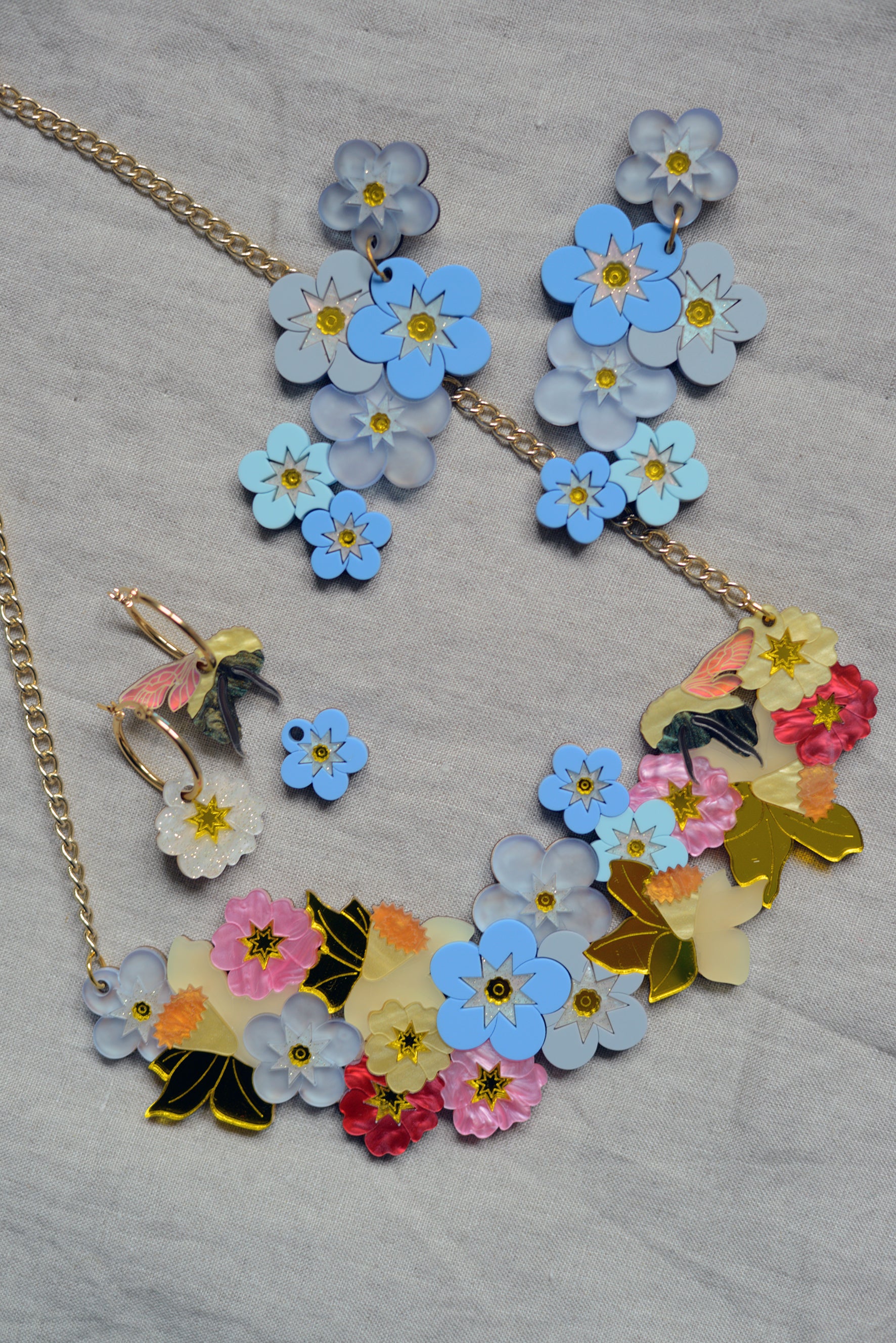Spring Bouquet Statement Necklace