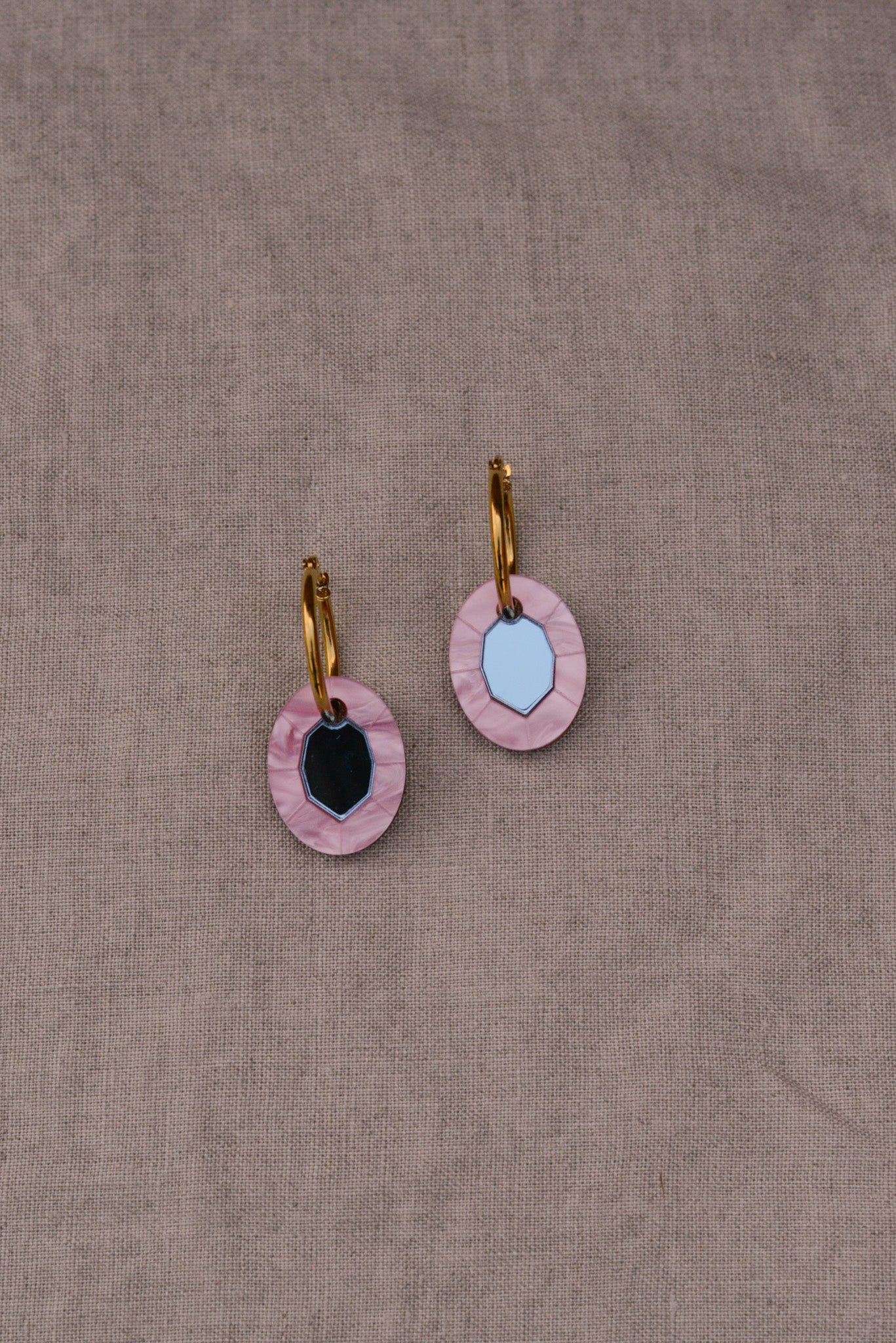 Limited Edition Oval Gem Hoop Earring
