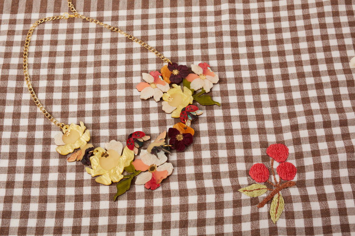 Summer Floral Statement Necklace