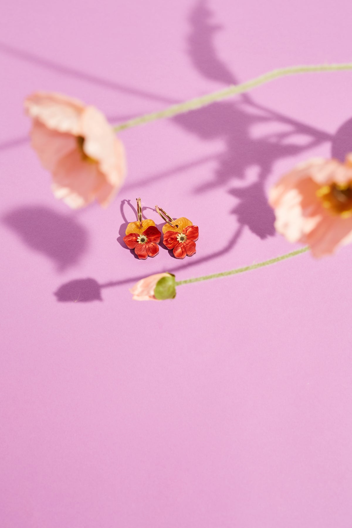 Pansy Hoop Earrings