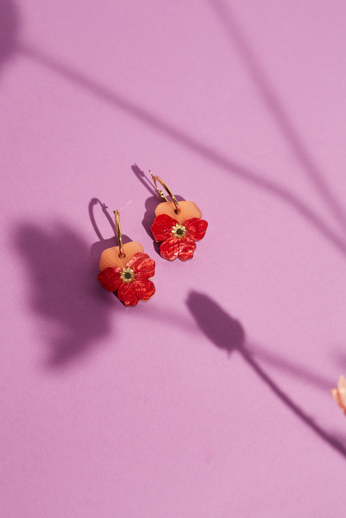 Complete Set of Pansy Hoop Earrings
