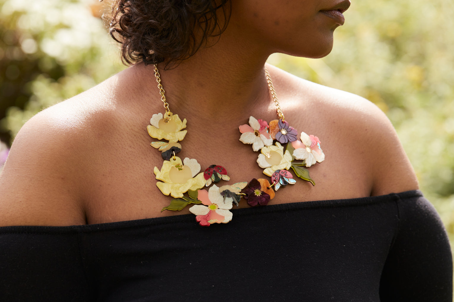 Floral Statement Necklace for Women, Chunky Bib Necklace, Wedding Jewelry  for Mother of the Bride, Leaf Bridal Jewelry for Bride, Unique - Etsy