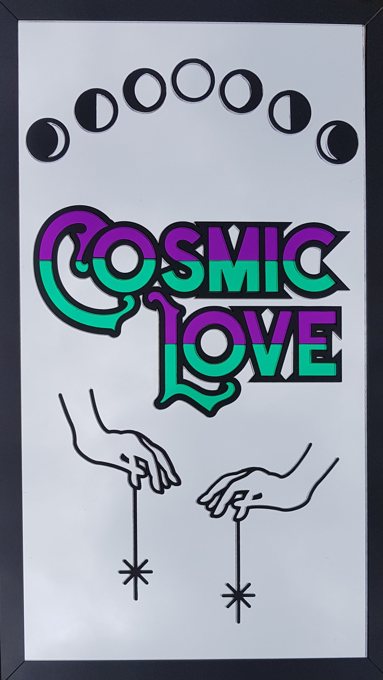 Kosmisk kærlighed Laser Cut Sign