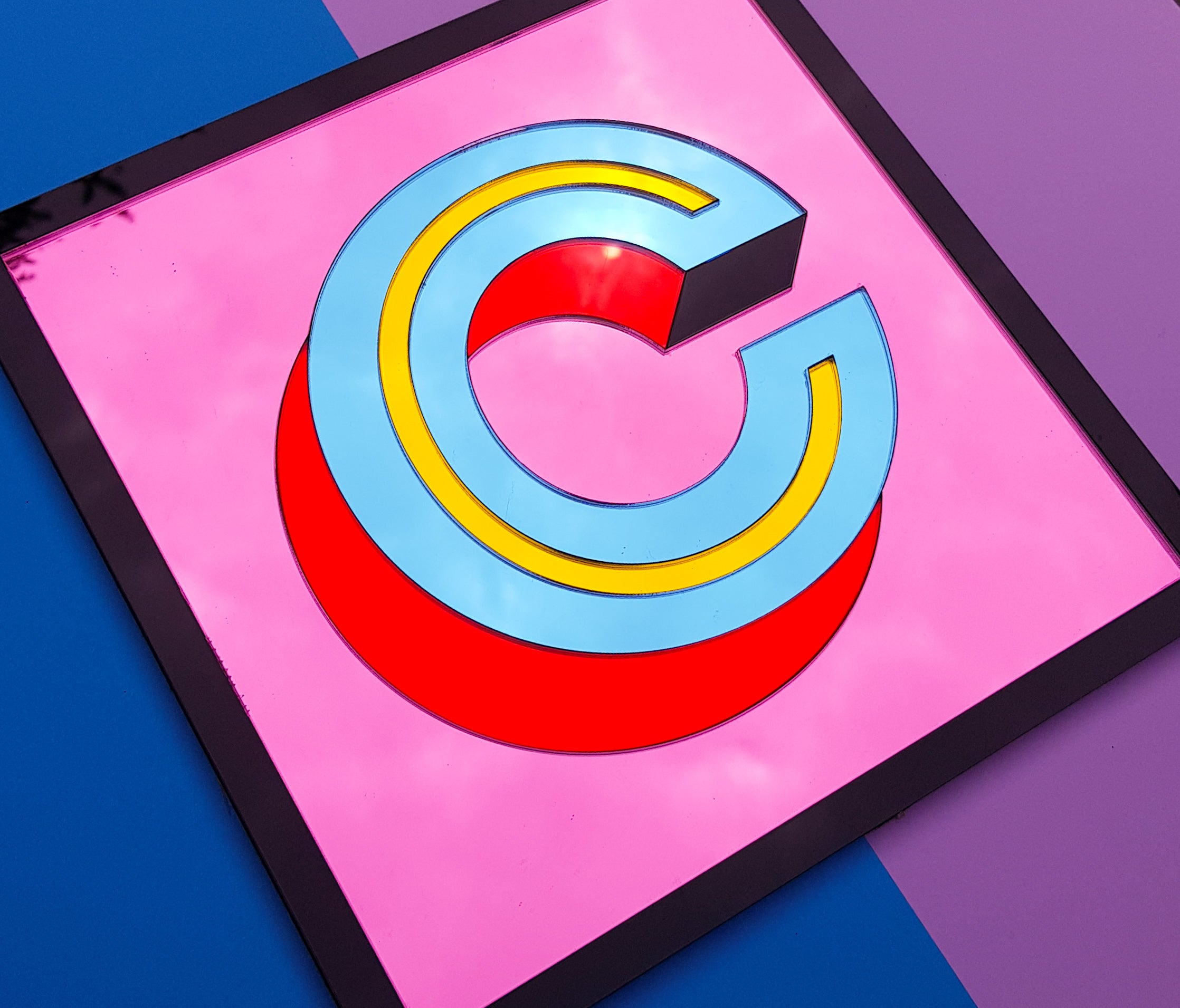 Custom Colour Monogram Letter Sign