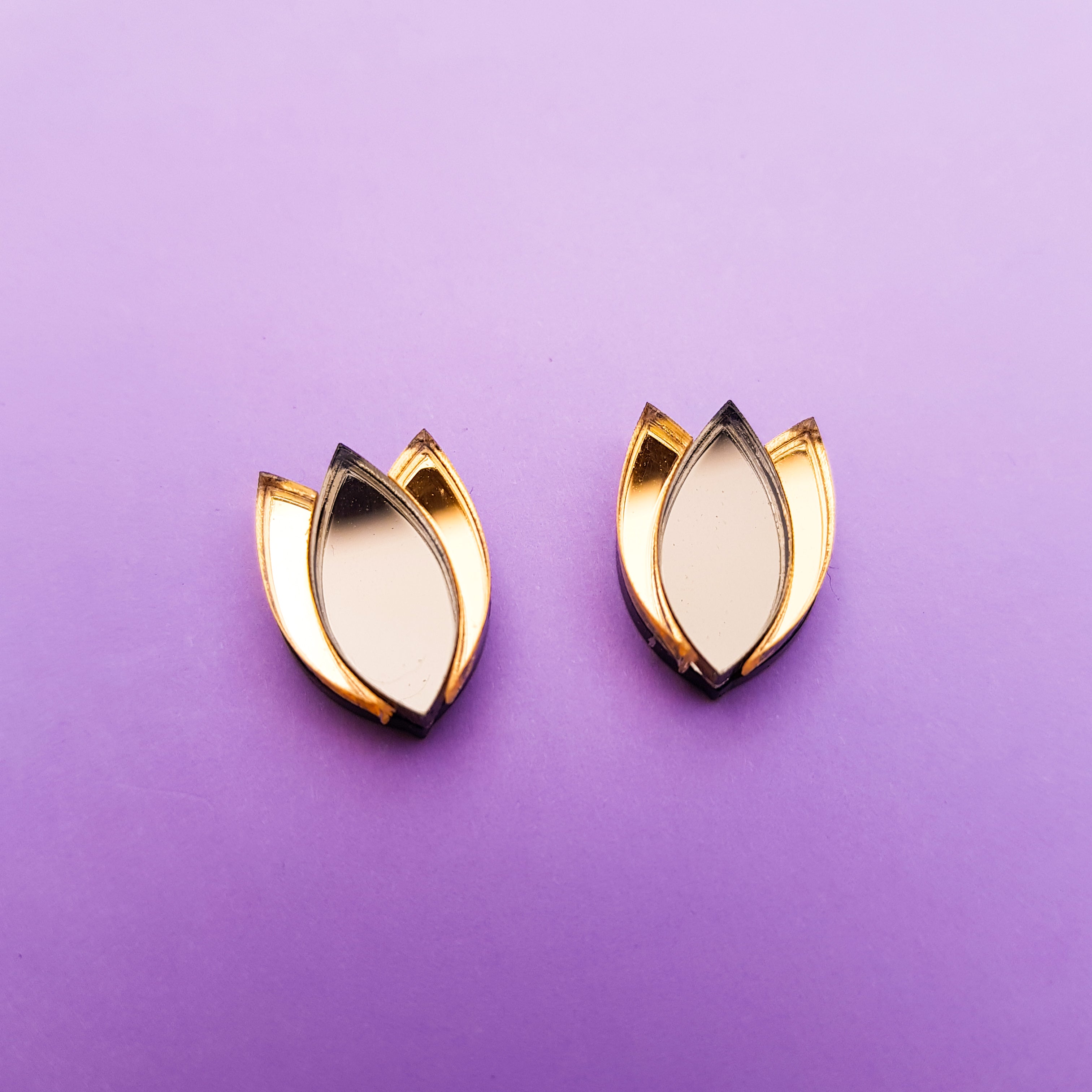 Dahlia Stud Earrings (bronze/gold)