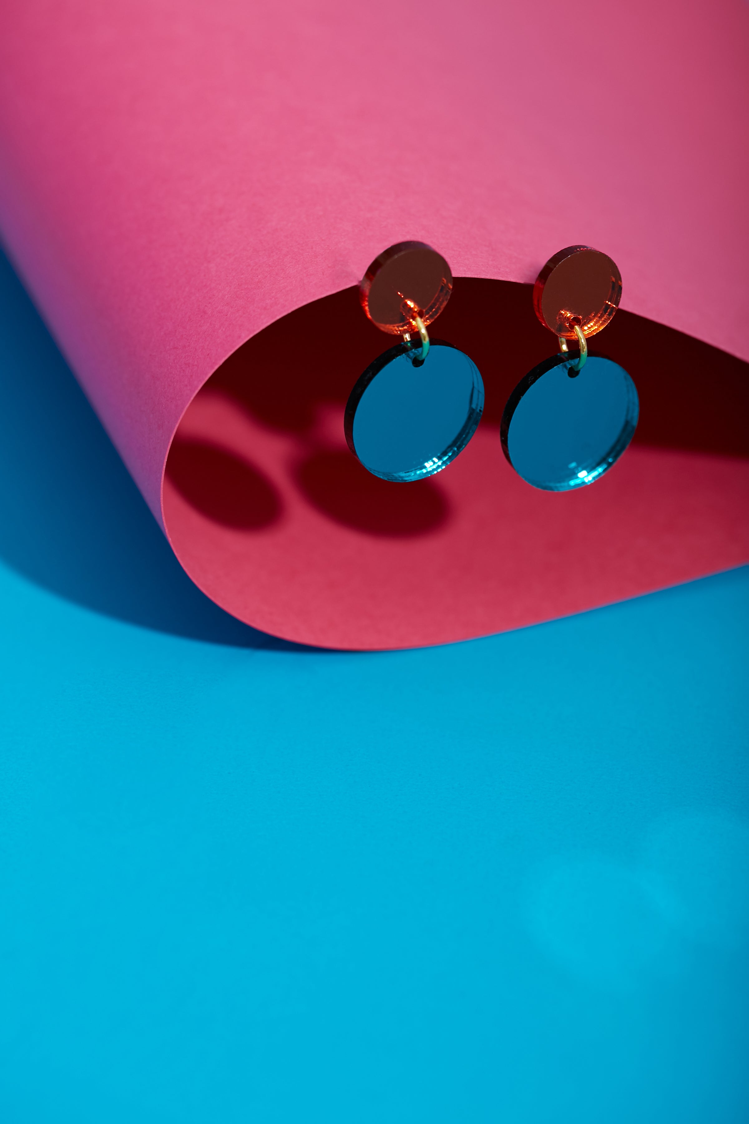 Boucles d'oreilles pendantes rondes