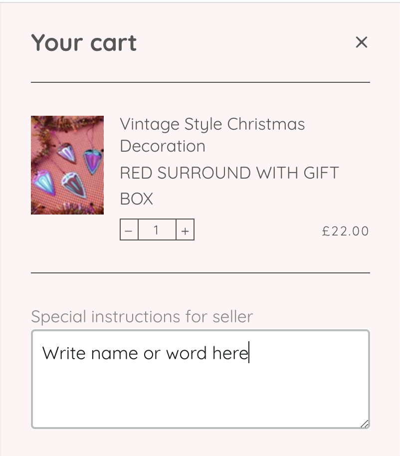 Customisable Christmas Decoration, bright pink