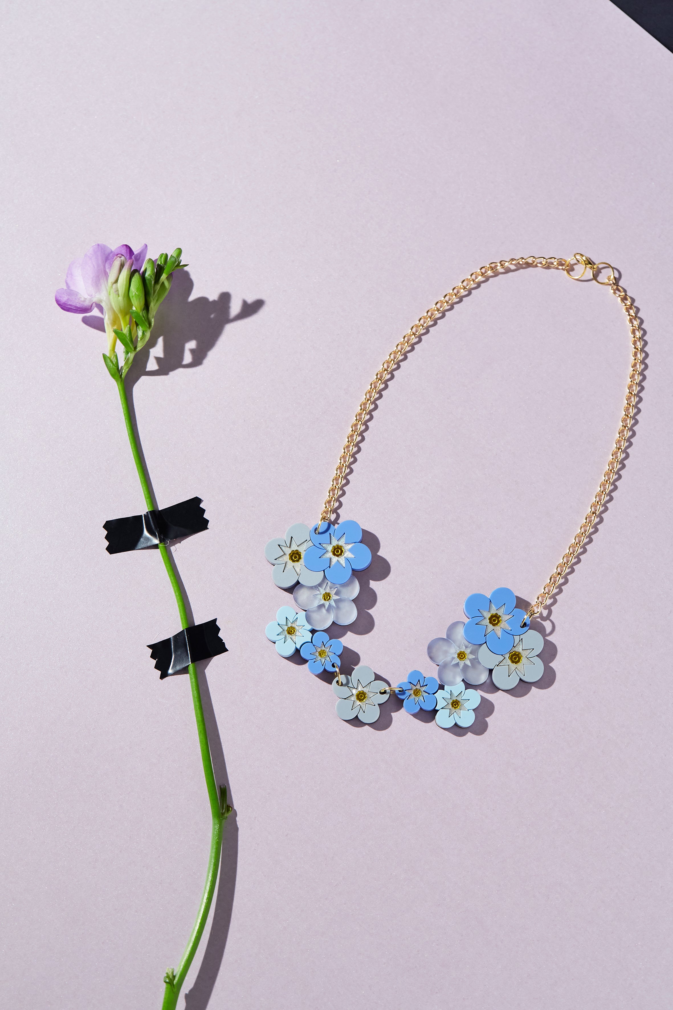 Forget Me Not Statement Necklace