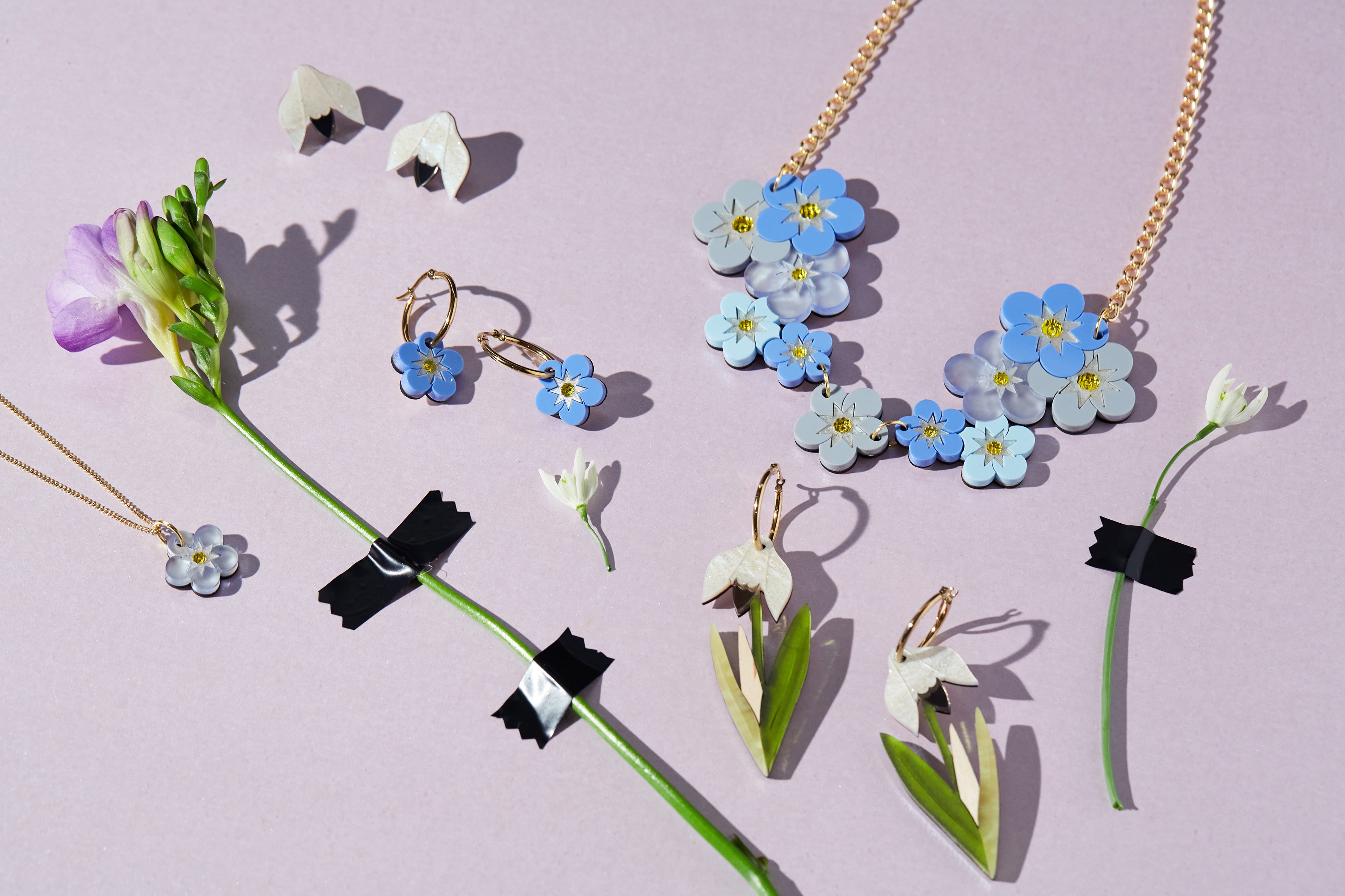 Forget Me Not Statement Necklace