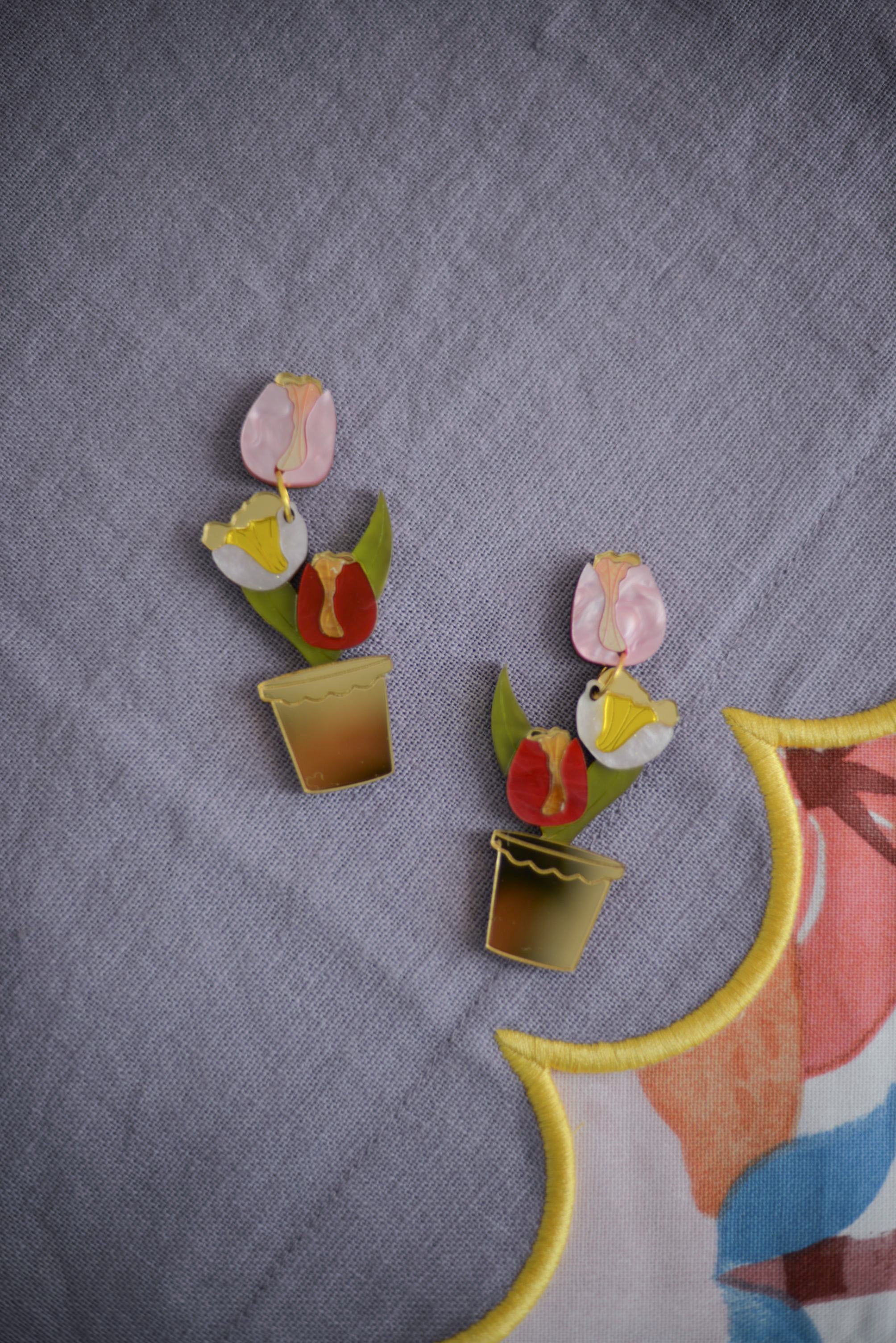 Tulip Statement Earrings
