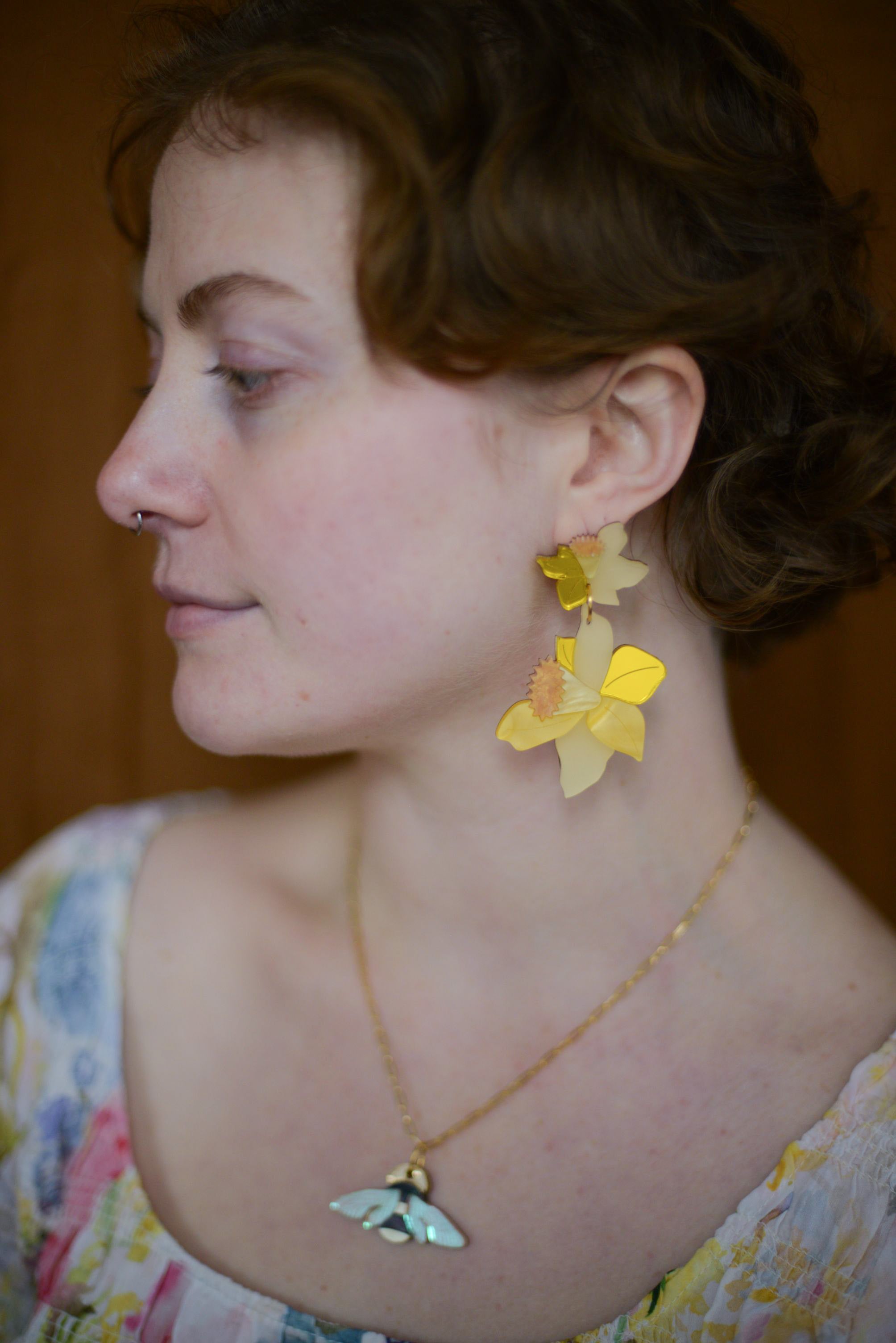 Striped Bumblebee Necklace