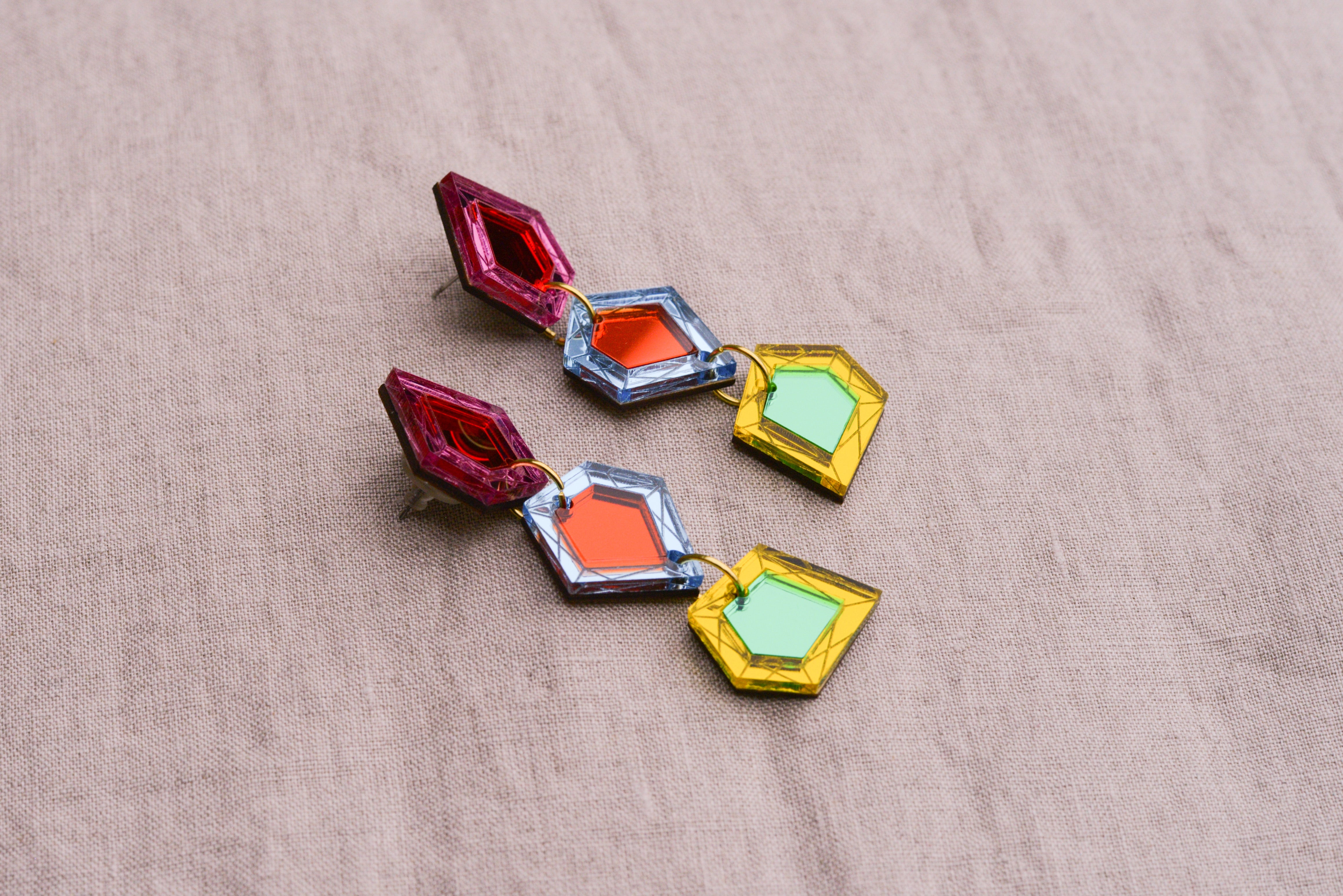 Limited Edition Gem Triple Drop Earring